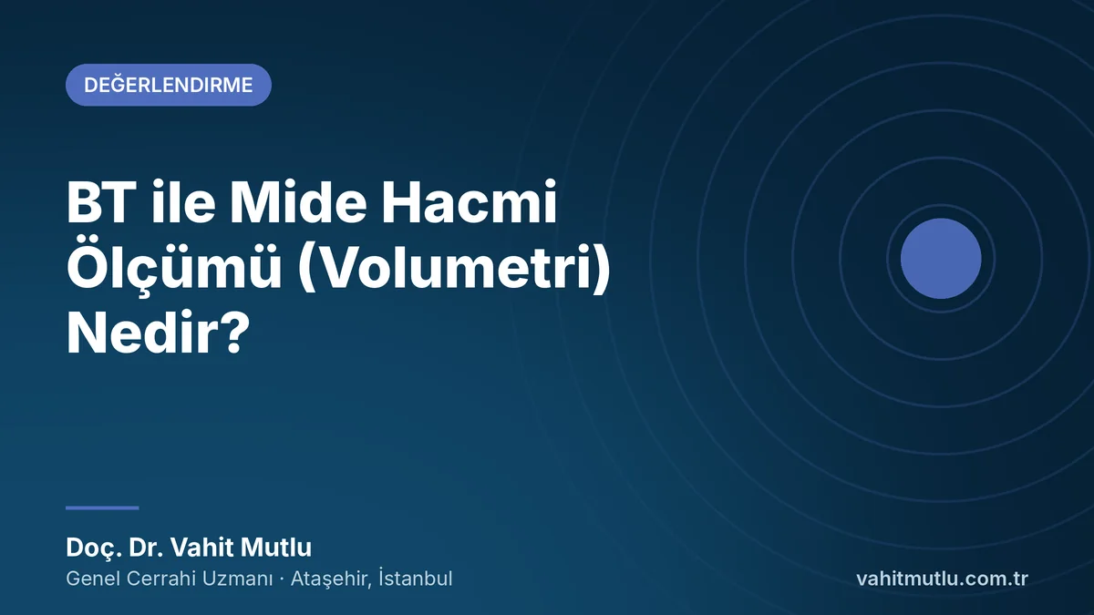 BT ile Mide Hacmi Ölçümü (Volumetri) Nedir?