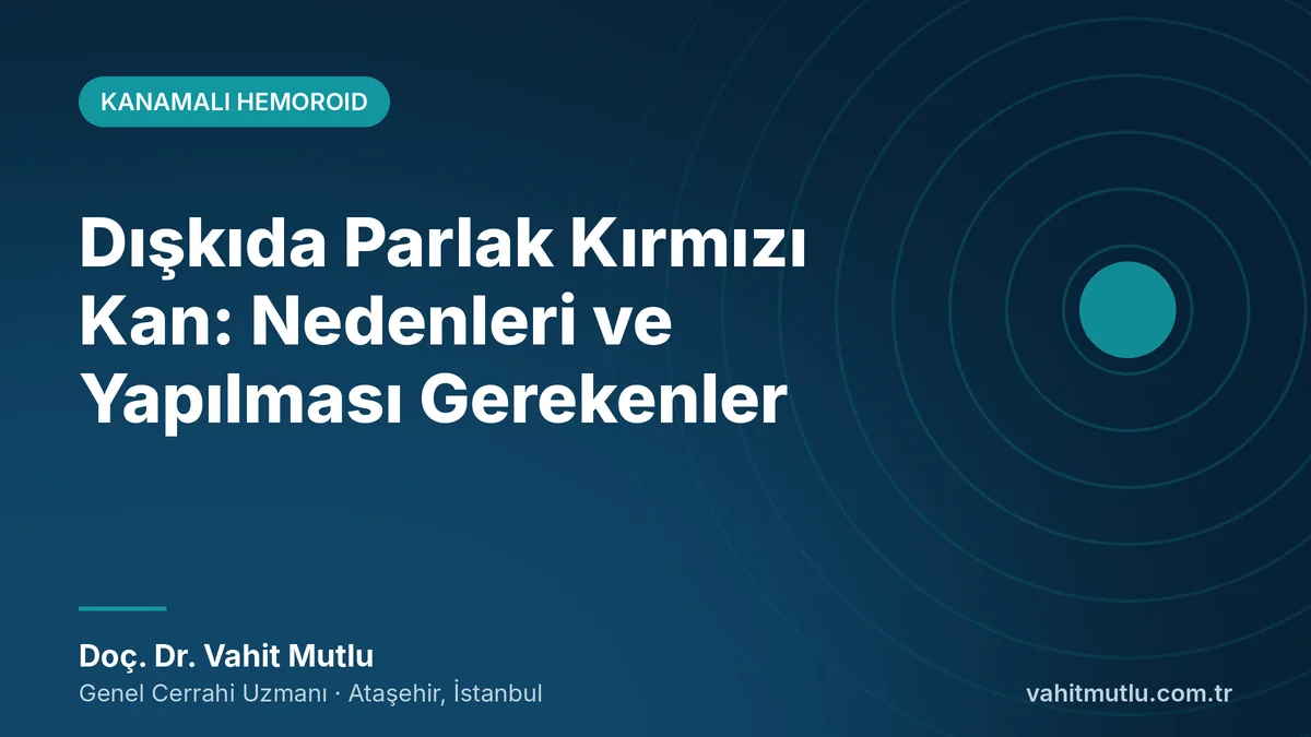 Dışkıda Parlak Kırmızı Kan: Nedenleri ve Yapılması Gerekenler