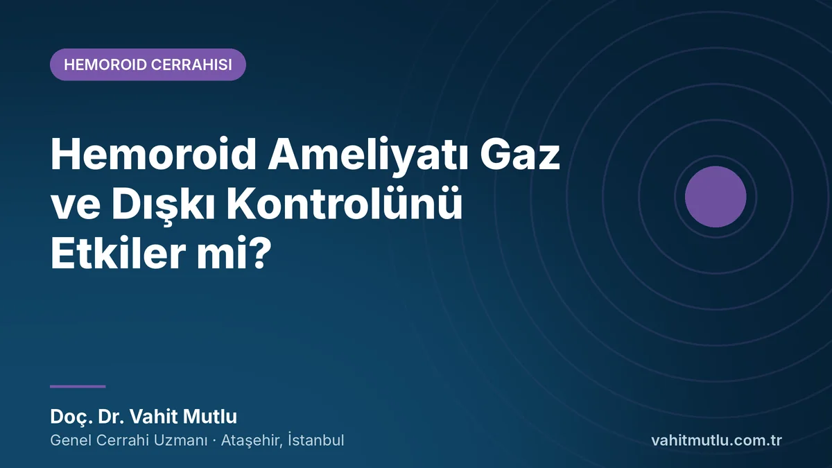 Hemoroid Ameliyatı Gaz ve Dışkı Kontrolünü Etkiler mi?