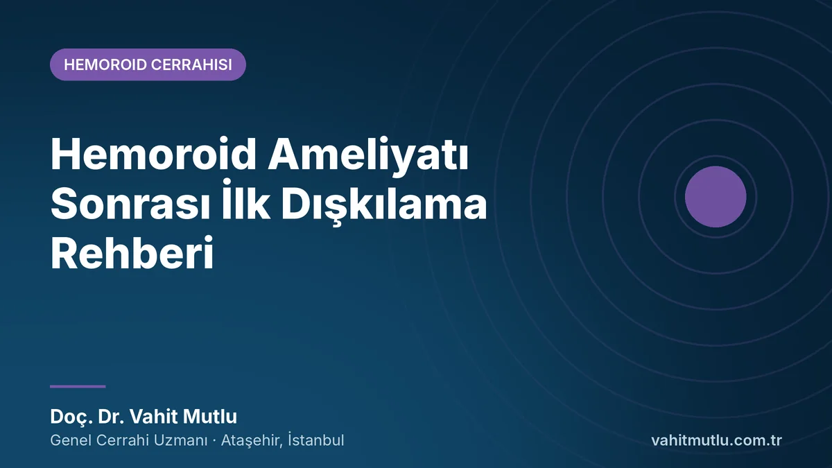 Hemoroid Ameliyatı Sonrası İlk Dışkılama Rehberi