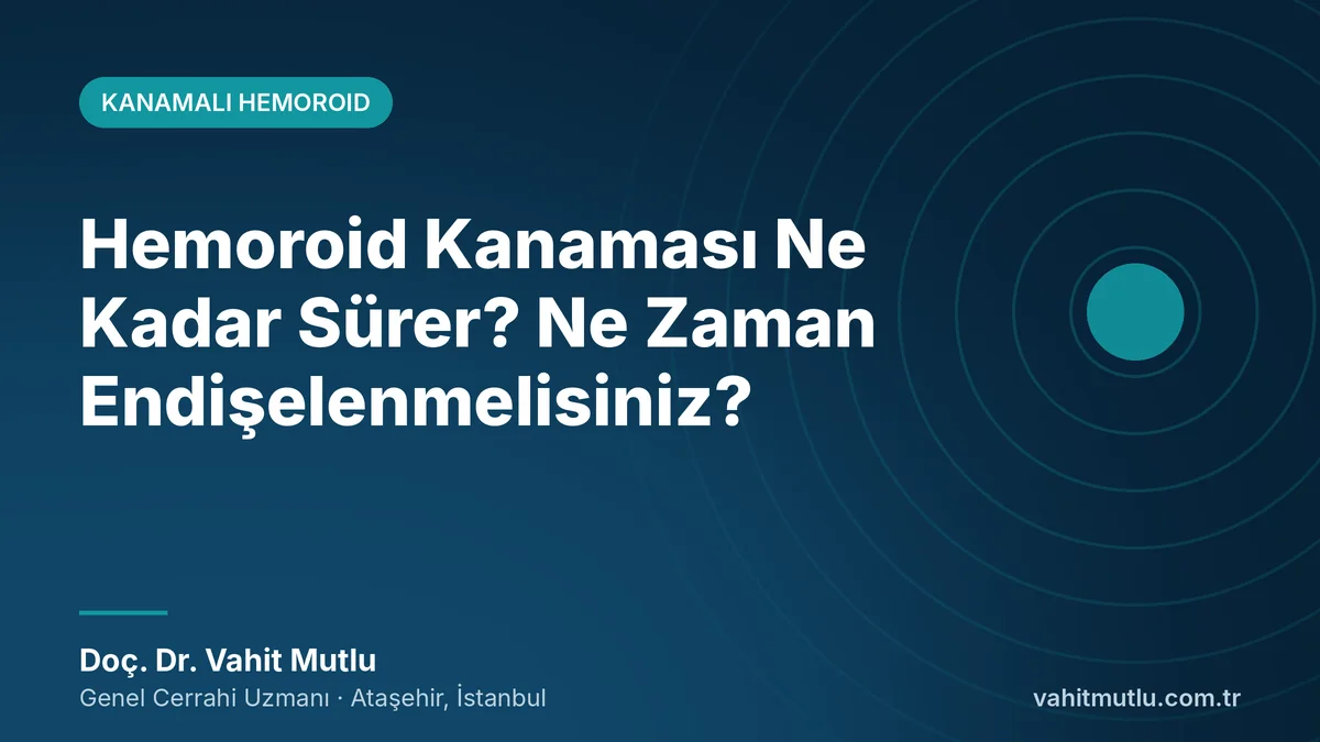 Hemoroid Kanaması Ne Kadar Sürer? Ne Zaman Endişelenmelisiniz?
