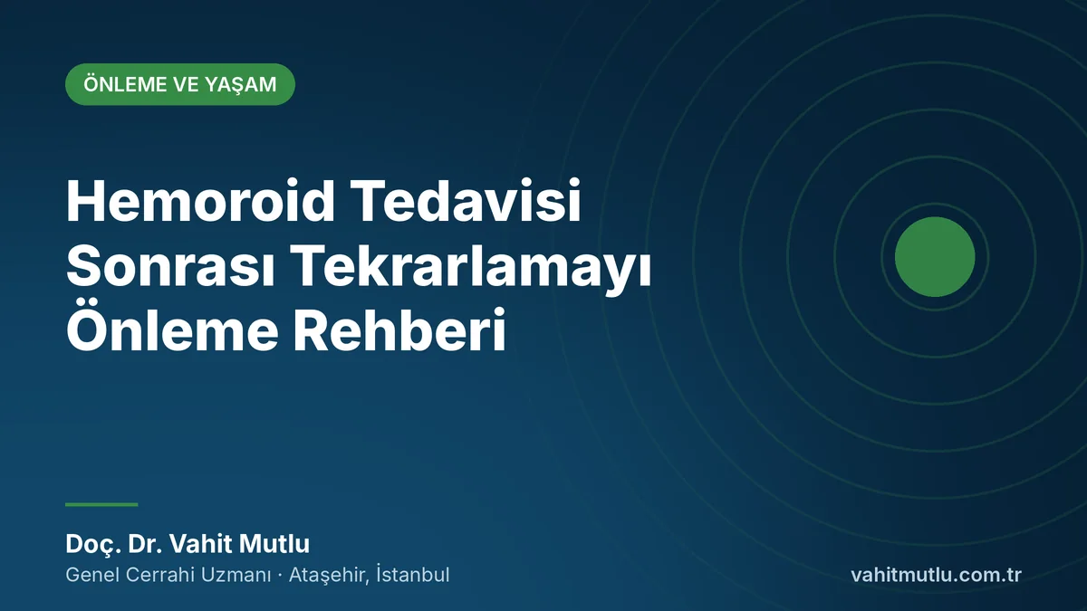 Hemoroid Tedavisi Sonrası Tekrarlamayı Önleme Rehberi