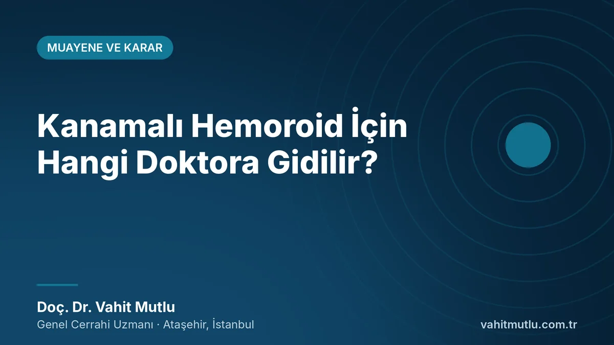 Kanamalı Hemoroid İçin Hangi Doktora Gidilir?