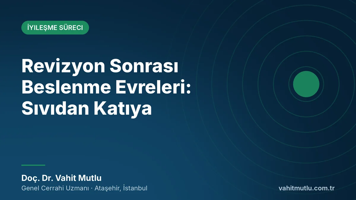 Revizyon Sonrası Beslenme Evreleri: Sıvıdan Katıya