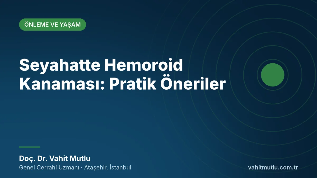 Seyahatte Hemoroid Kanaması: Pratik Öneriler