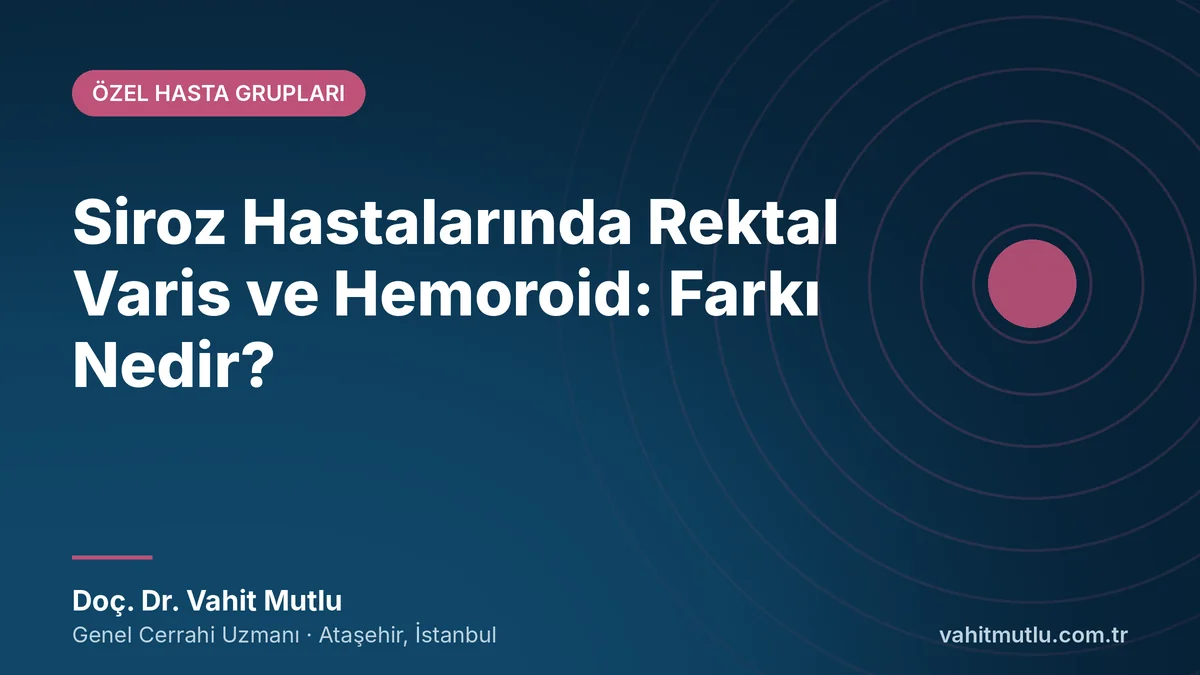 Siroz Hastalarında Rektal Varis ve Hemoroid: Farkı Nedir?