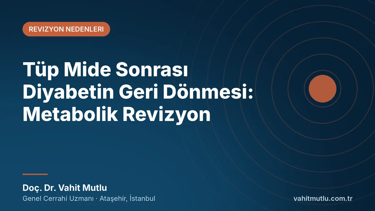 Tüp Mide Sonrası Diyabetin Geri Dönmesi: Metabolik Revizyon